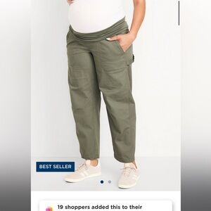 Old Navy Olive Green Maternity Cargo Pants